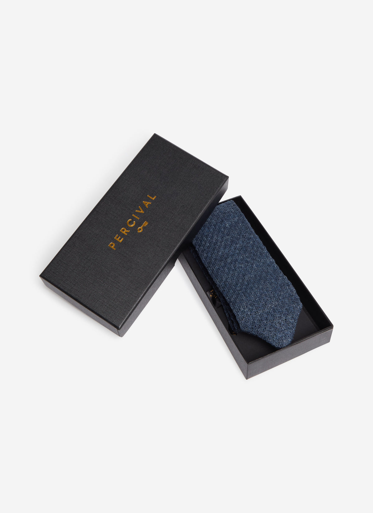 Men's Linen Tie - Suit Ties - Blue Marl | Percival Popular