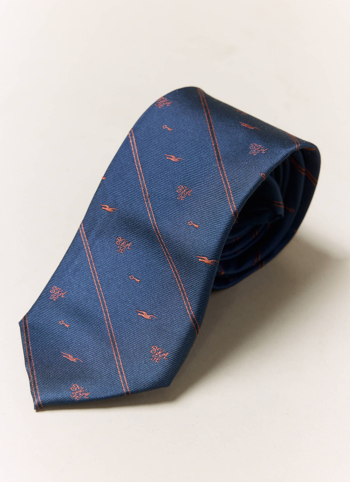 Men's Silk Tie - Jacquard Stripe - Percival x Brighton & Hove Albion F.C. - Navy | Percival Customer Favorite