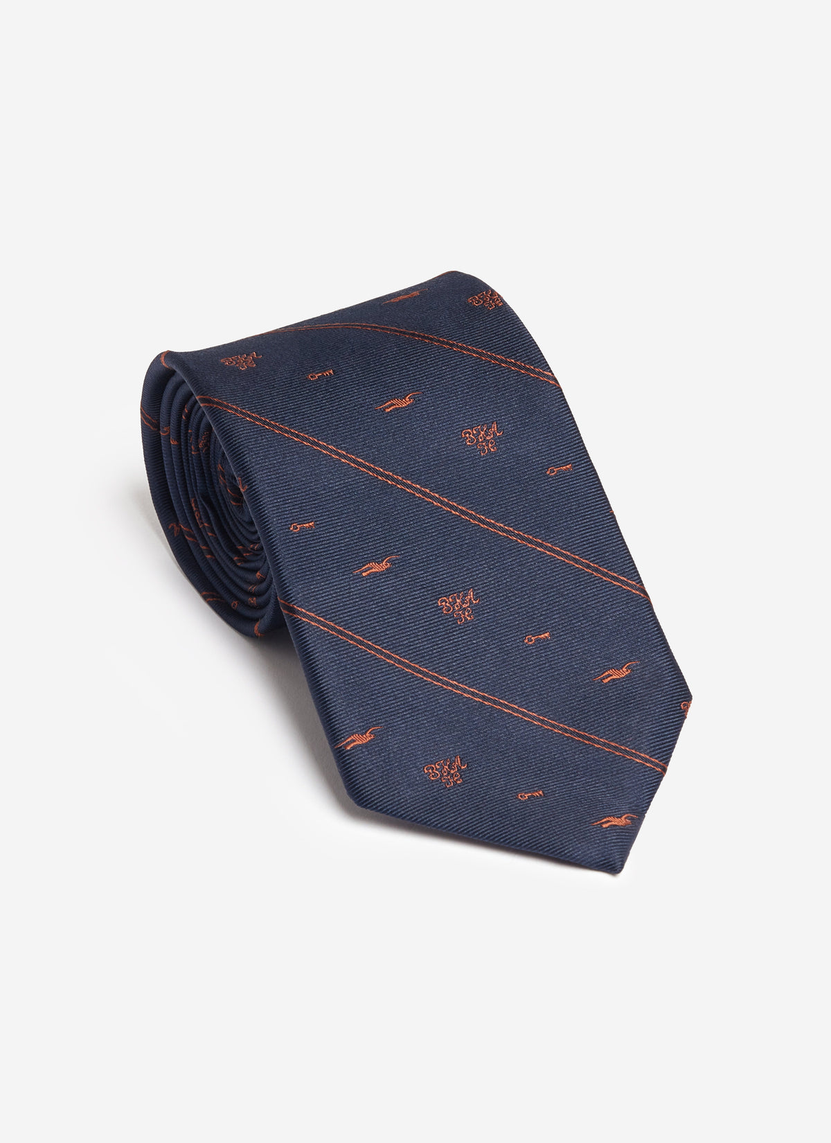 Men's Silk Tie - Jacquard Stripe - Percival x Brighton & Hove Albion F.C. - Navy | Percival Customer Favorite