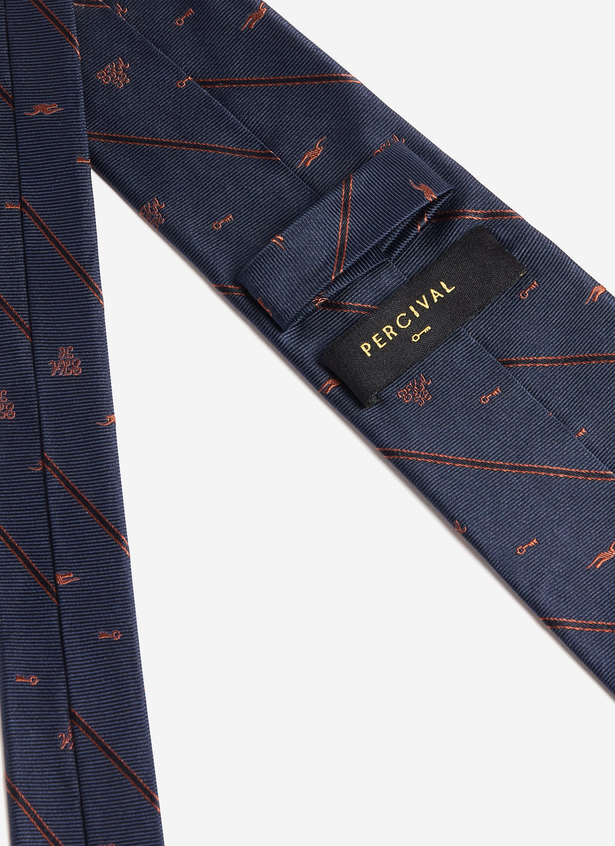 Men's Silk Tie - Jacquard Stripe - Percival x Brighton & Hove Albion F.C. - Navy | Percival Customer Favorite