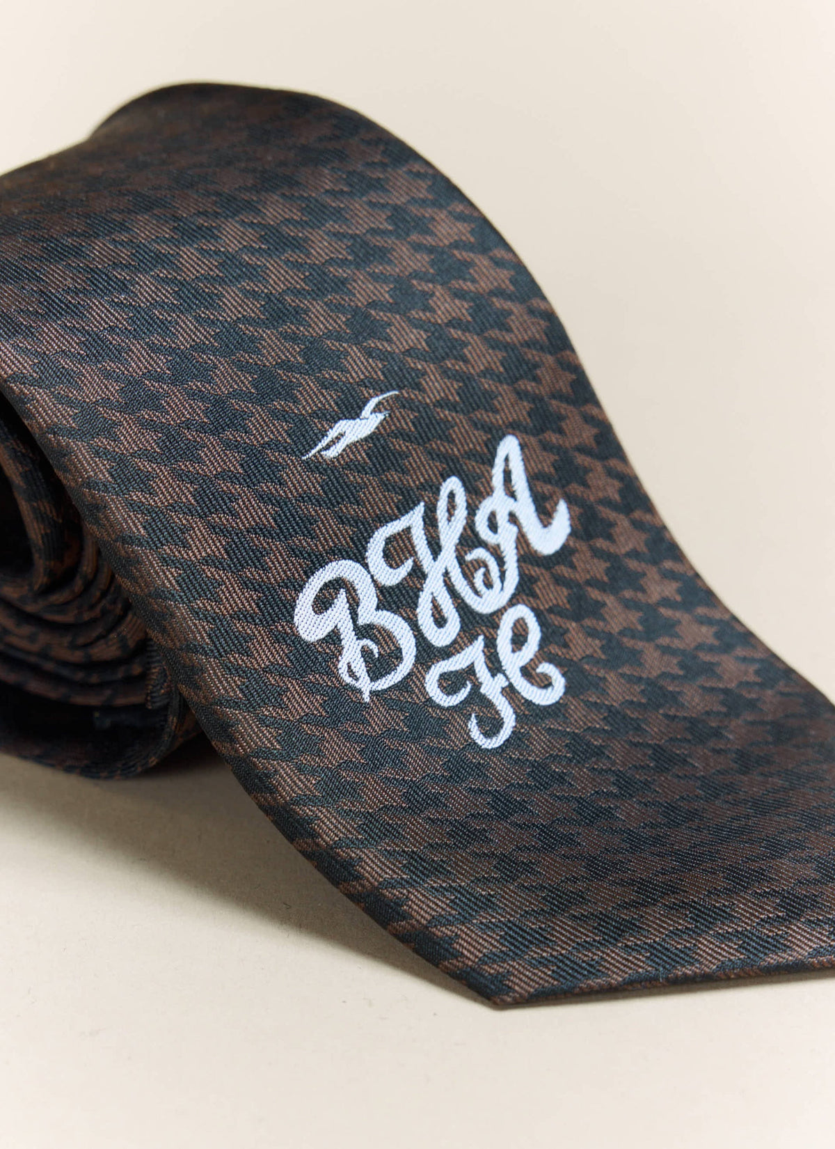 Men's Houndstooth Tie - Percival x Brighton & Hove Albion F.C. - Brown | Percival Signature