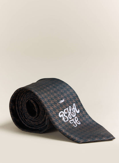 Men's Houndstooth Tie - Percival x Brighton & Hove Albion F.C. - Brown | Percival Signature