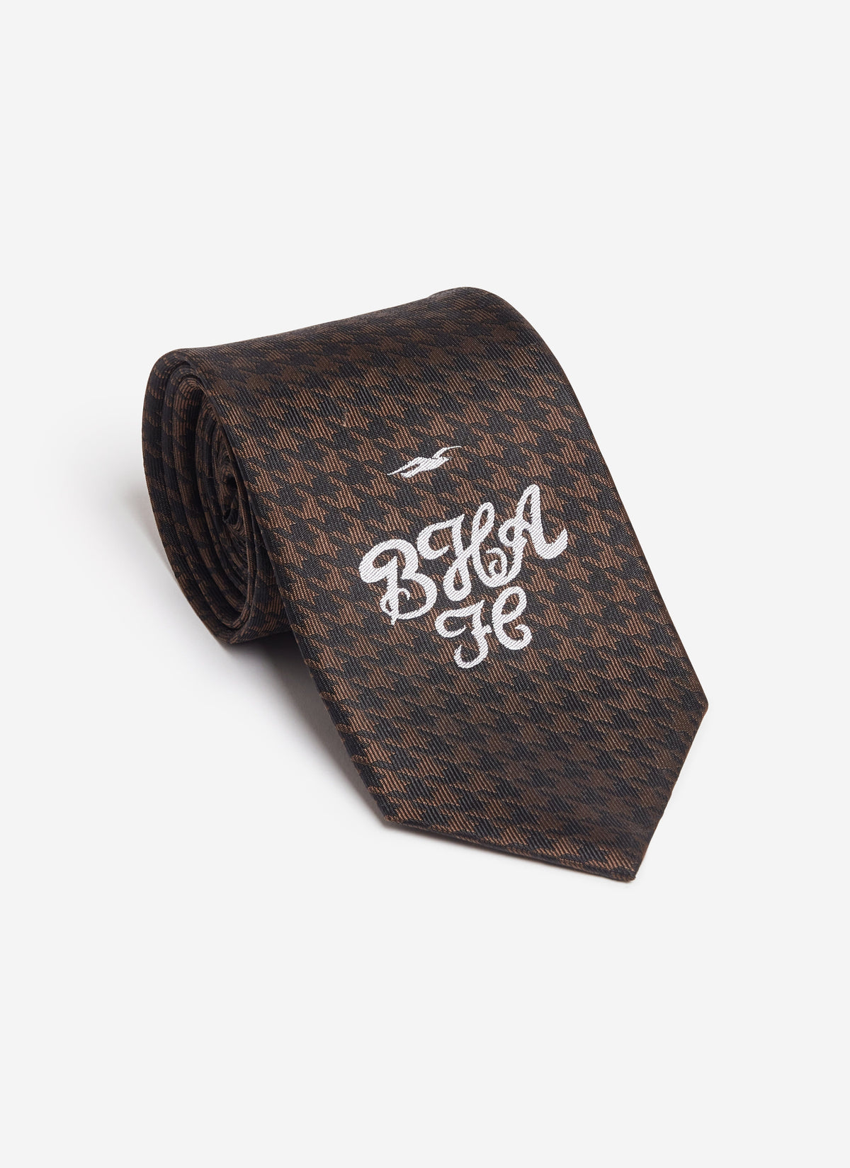 Men's Houndstooth Tie - Percival x Brighton & Hove Albion F.C. - Brown | Percival Signature