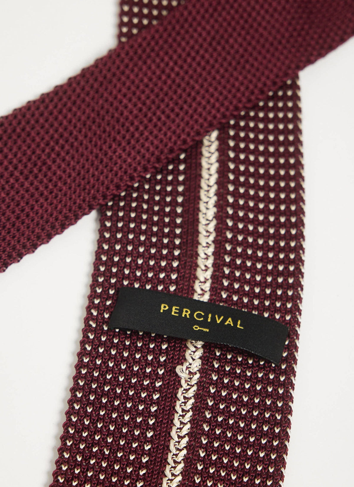 Men's Knit Silk Tie: Birdseye - Red | Percival Popular