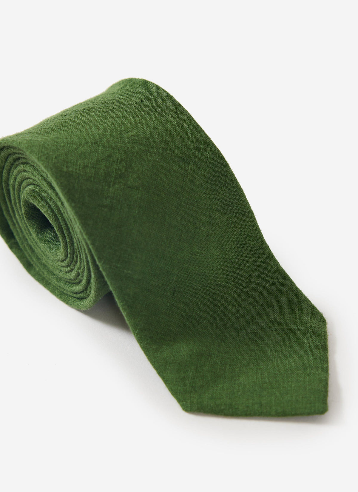 Linen Tie - Forest Green | Percival Everyday