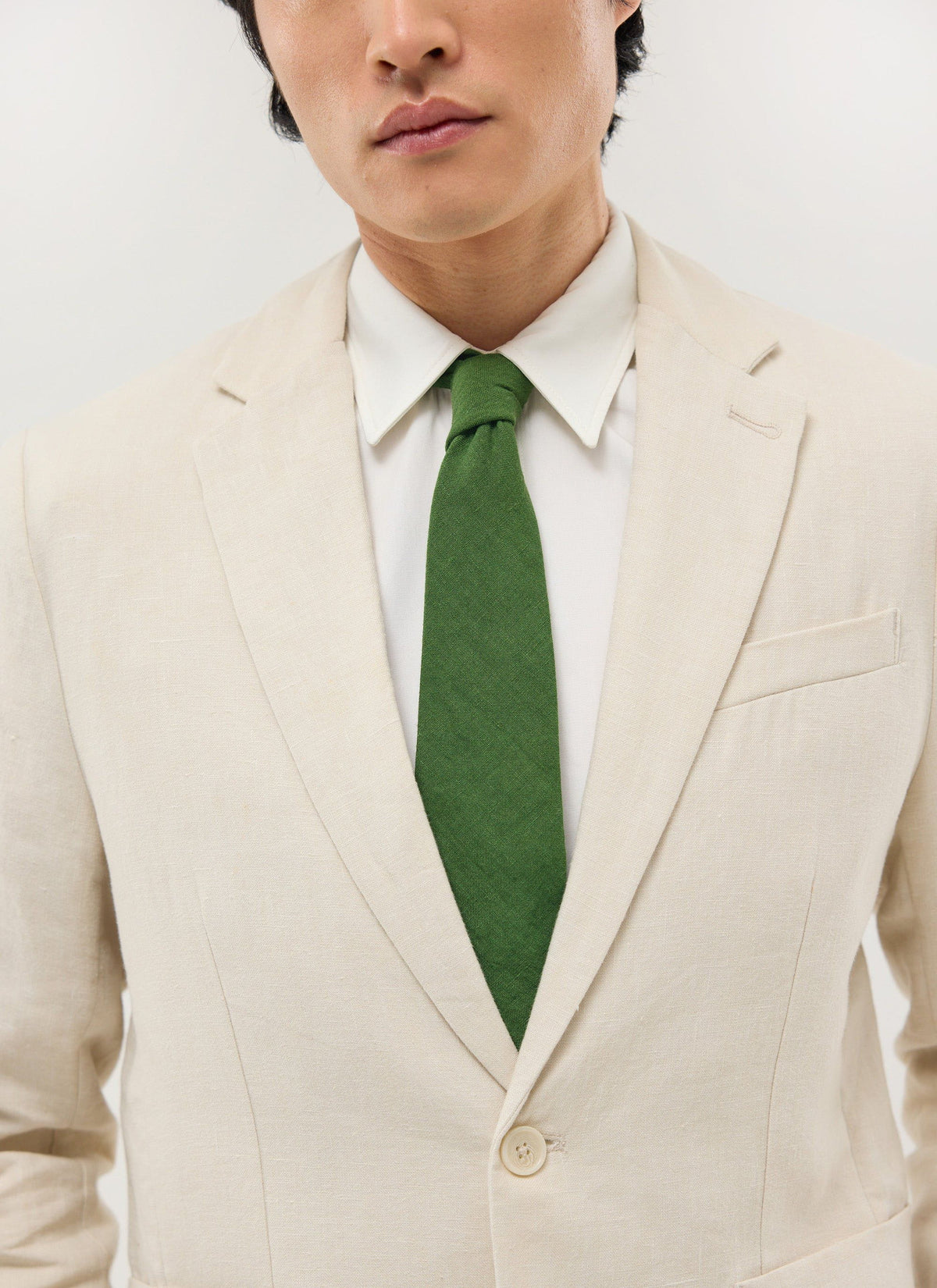 Linen Tie - Forest Green | Percival Everyday