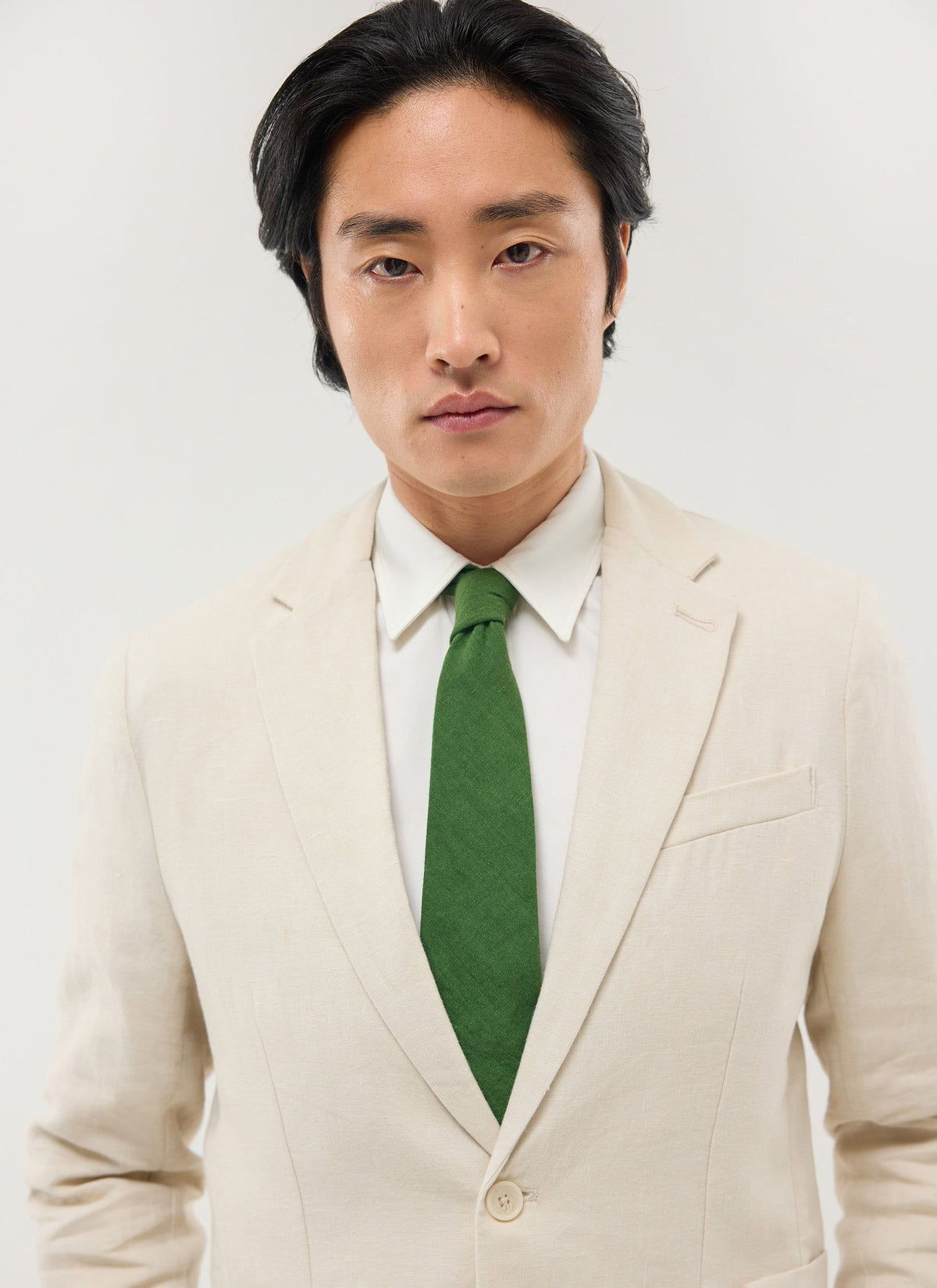 Linen Tie - Forest Green | Percival Everyday