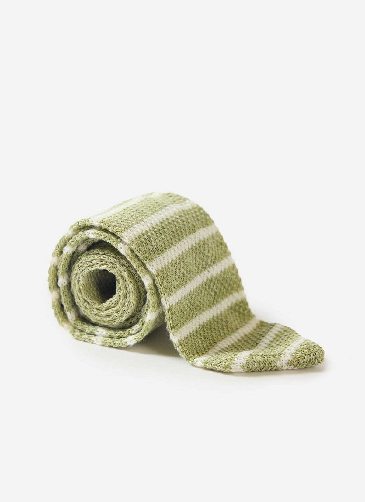 Men's Linen Tie - Men's Accessories - Forest Marl Stripe | Percival Sale