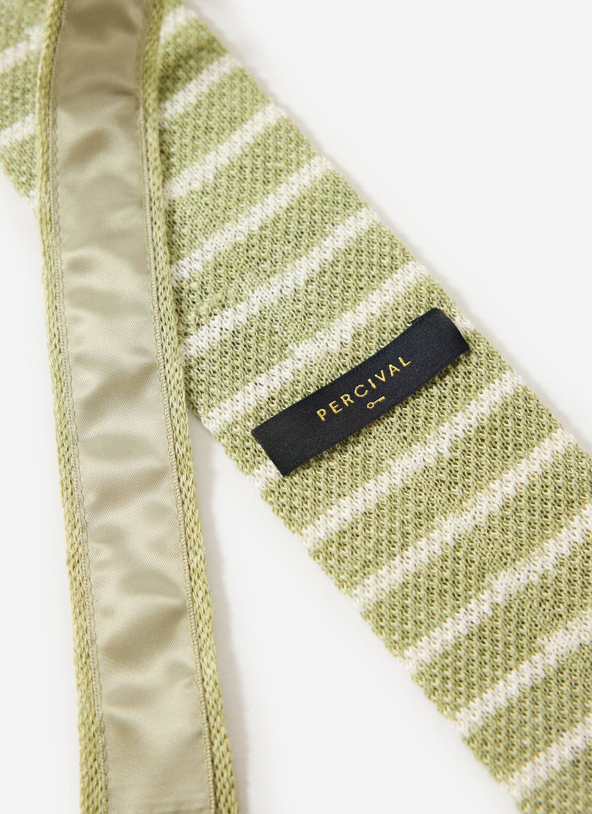Men's Linen Tie - Men's Accessories - Forest Marl Stripe | Percival Sale