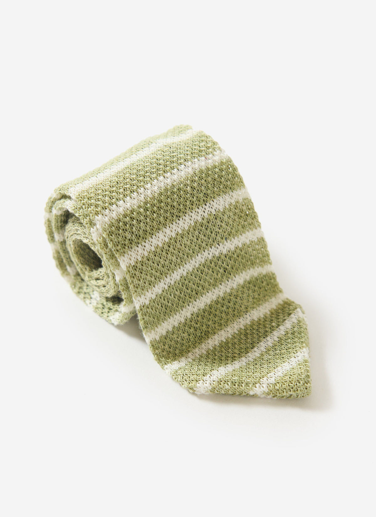 Men's Linen Tie - Men's Accessories - Forest Marl Stripe | Percival Sale