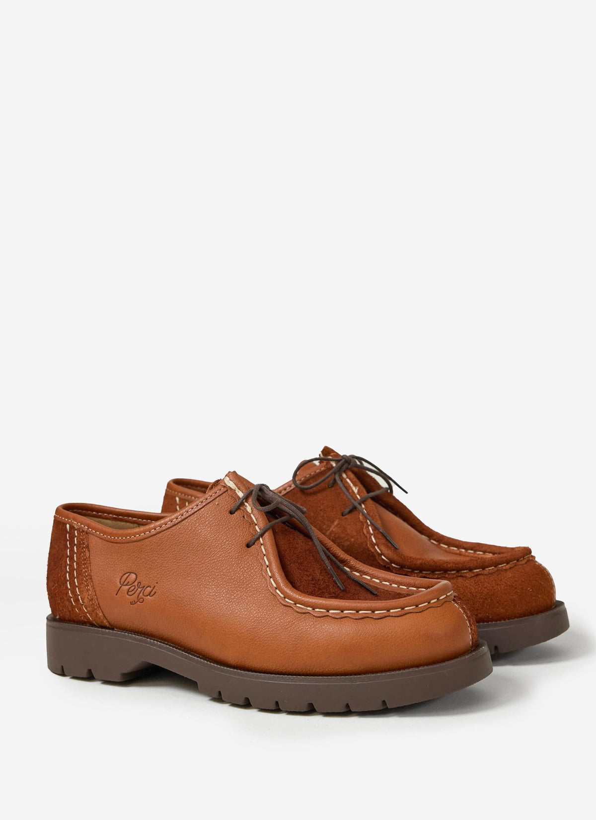Kleman x Percival - Padror Patchwork Shoe - Cognac | Percival Popular