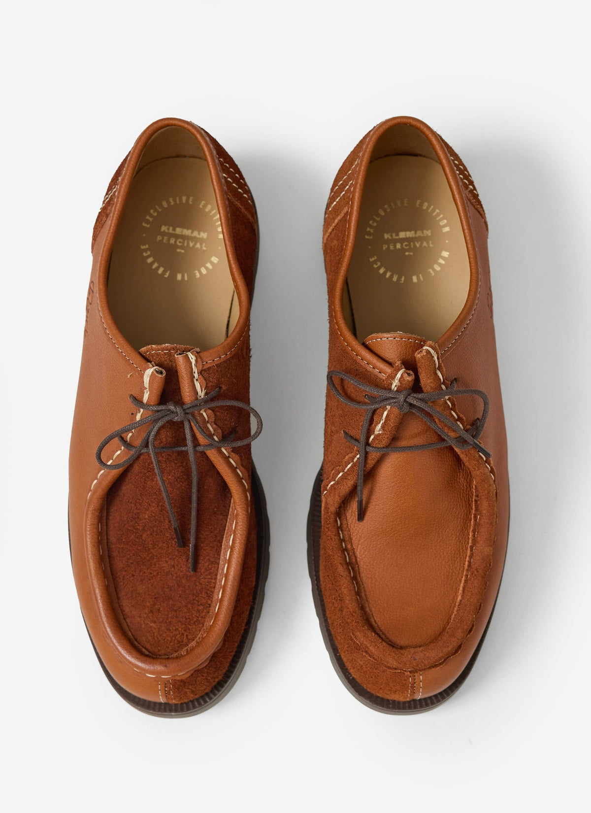 Kleman x Percival - Padror Patchwork Shoe - Cognac | Percival Popular