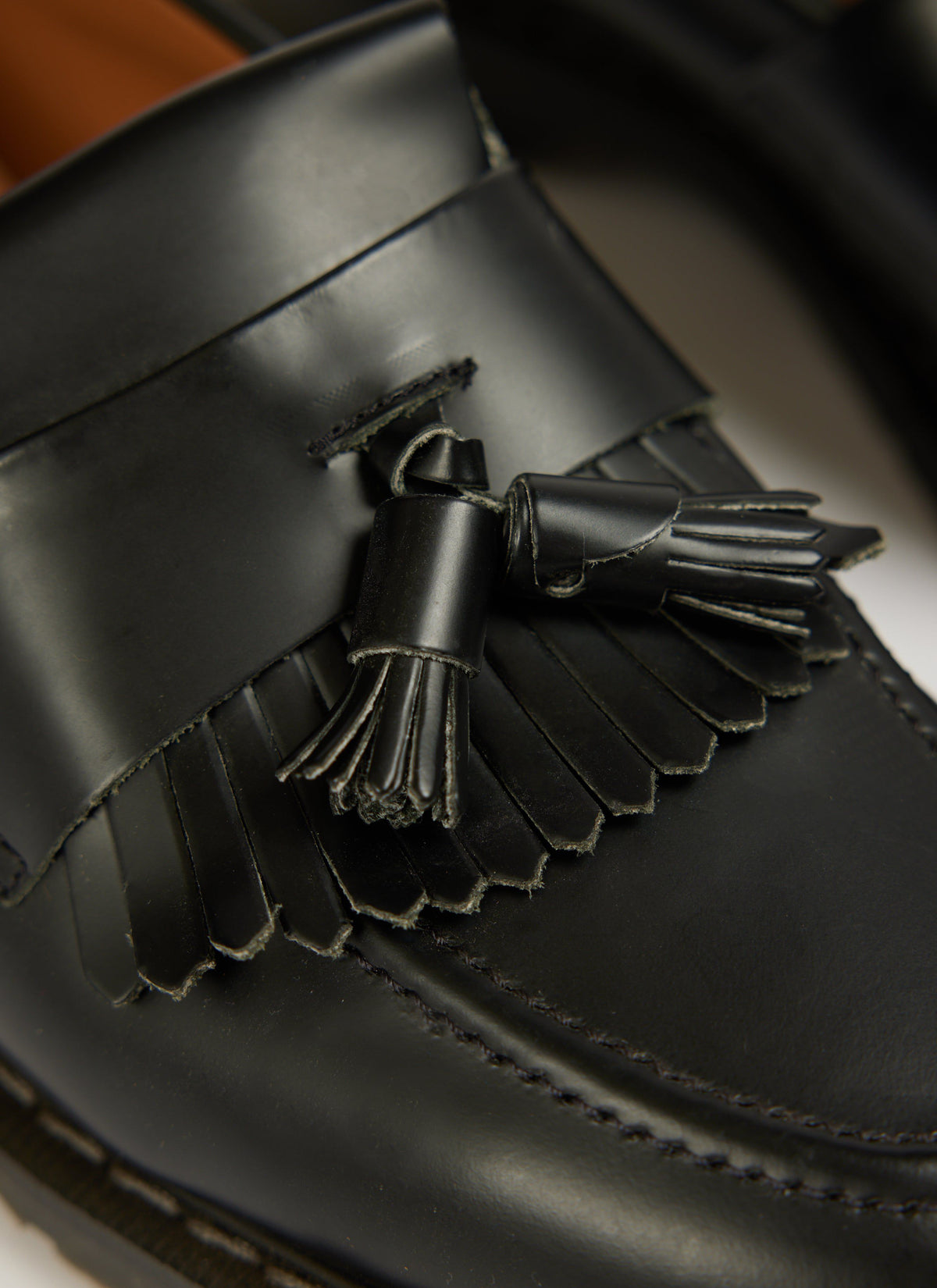 Men's Solovair Loafers - Hi-Shine Tassel - 100% Leather - Black | Percival Customer Favorite