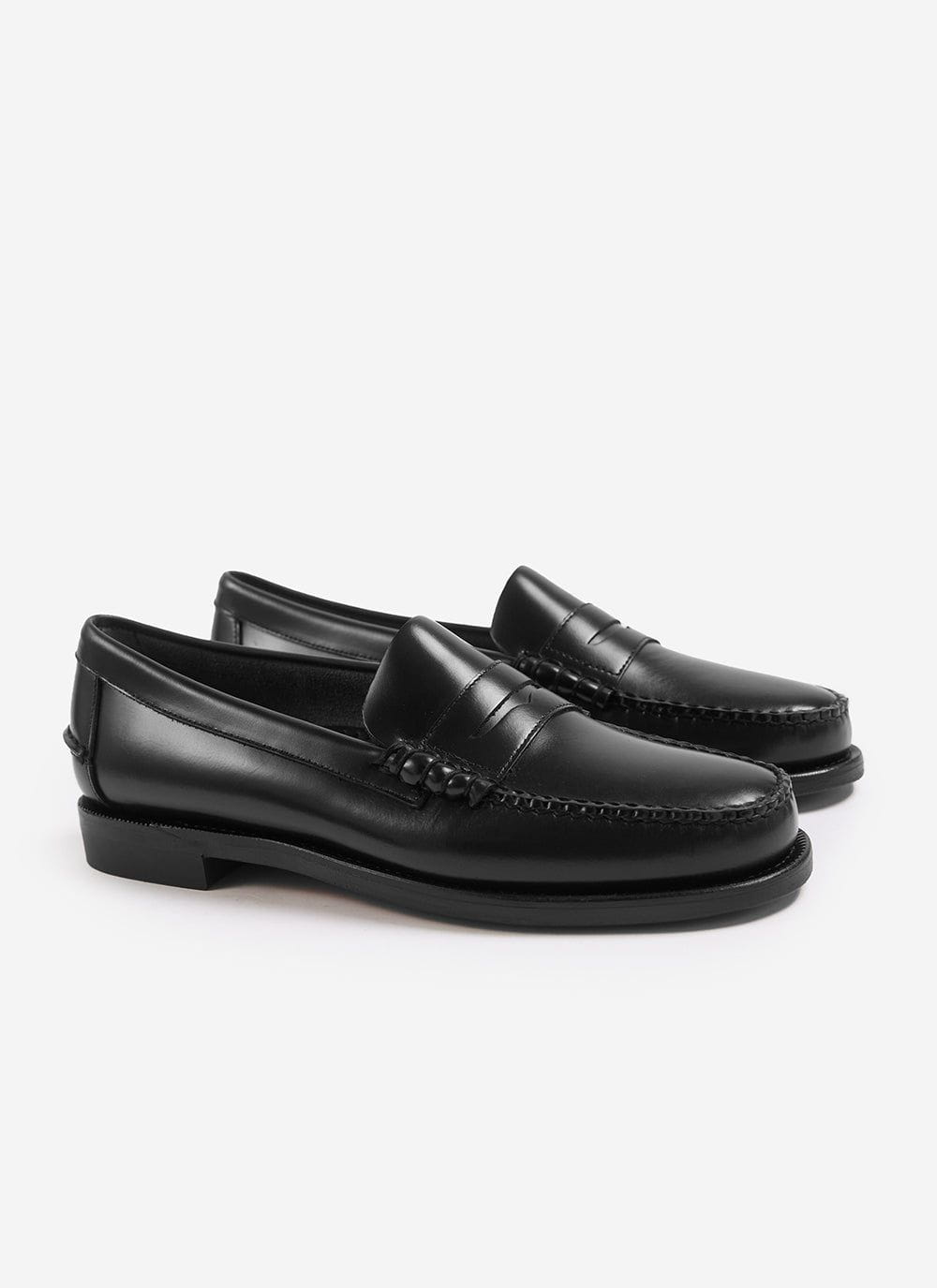 Men's Sebago Loafers - Classic Dan - 100% Leather - Black | Percival Popular