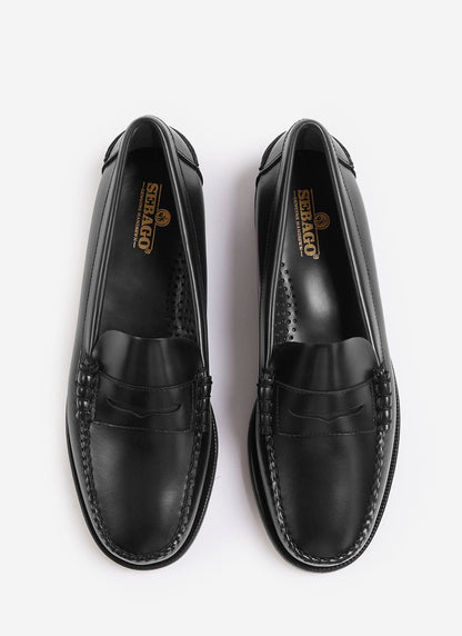 Men's Sebago Loafers - Classic Dan - 100% Leather - Black | Percival Popular