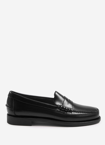 Men's Sebago Loafers - Classic Dan - 100% Leather - Black | Percival Popular