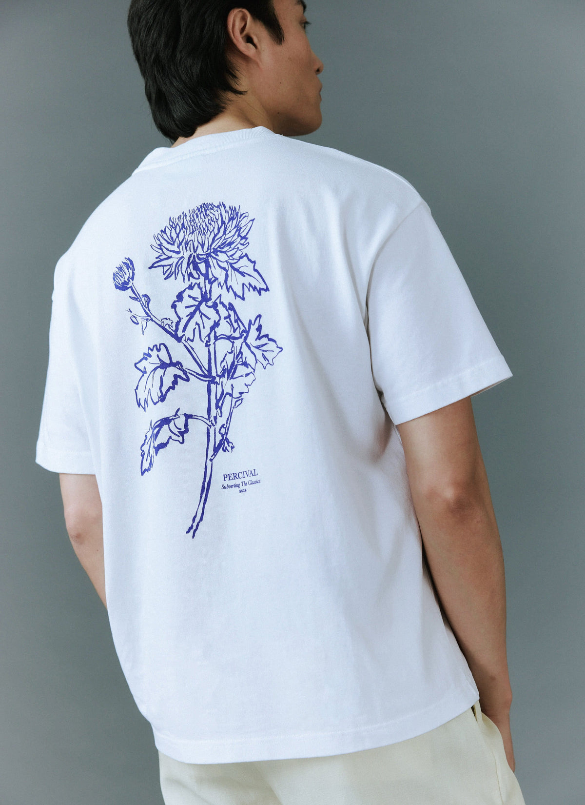 Smith Floral Oversized T Shirt - Organic Cotton - White | Percival Sale