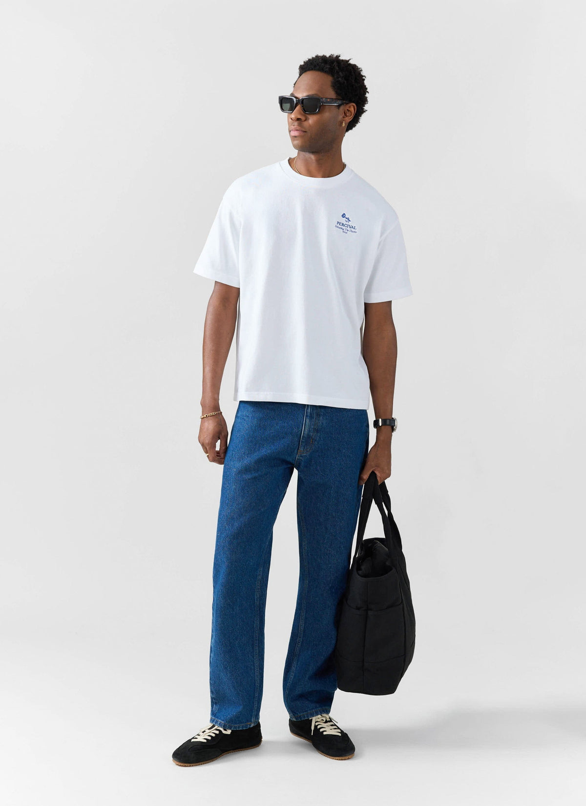 Smith Floral Oversized T Shirt - Organic Cotton - White | Percival Sale