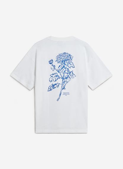 Smith Floral Oversized T Shirt - Organic Cotton - White | Percival Sale