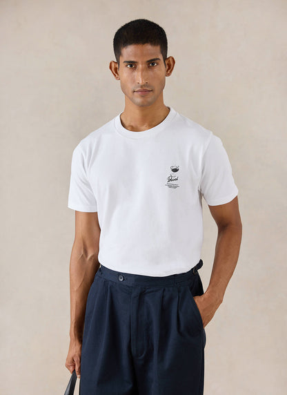 Norman White Oversized T-Shirt - 260 GSM Organic Cotton - Percival | Percival Value