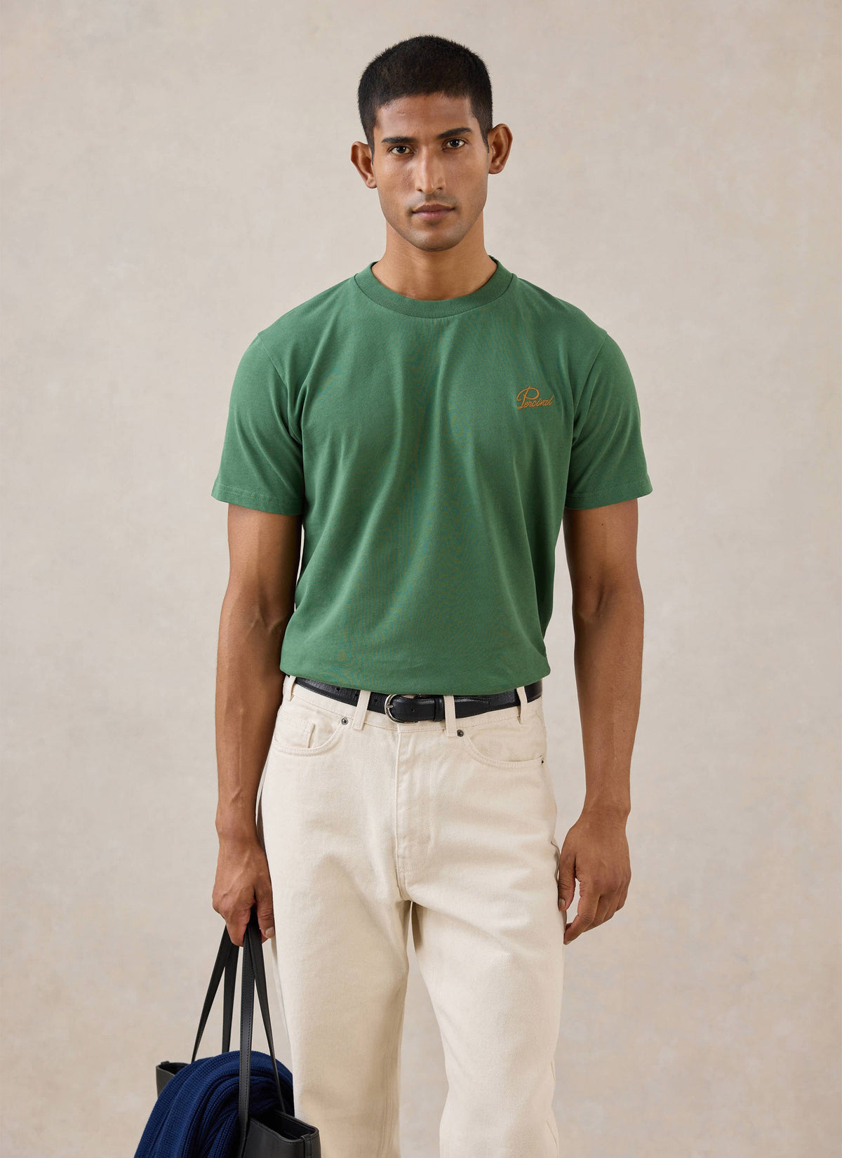 Men's Forest Script Embroidered T-Shirt - Organic Cotton - Percival | Percival New