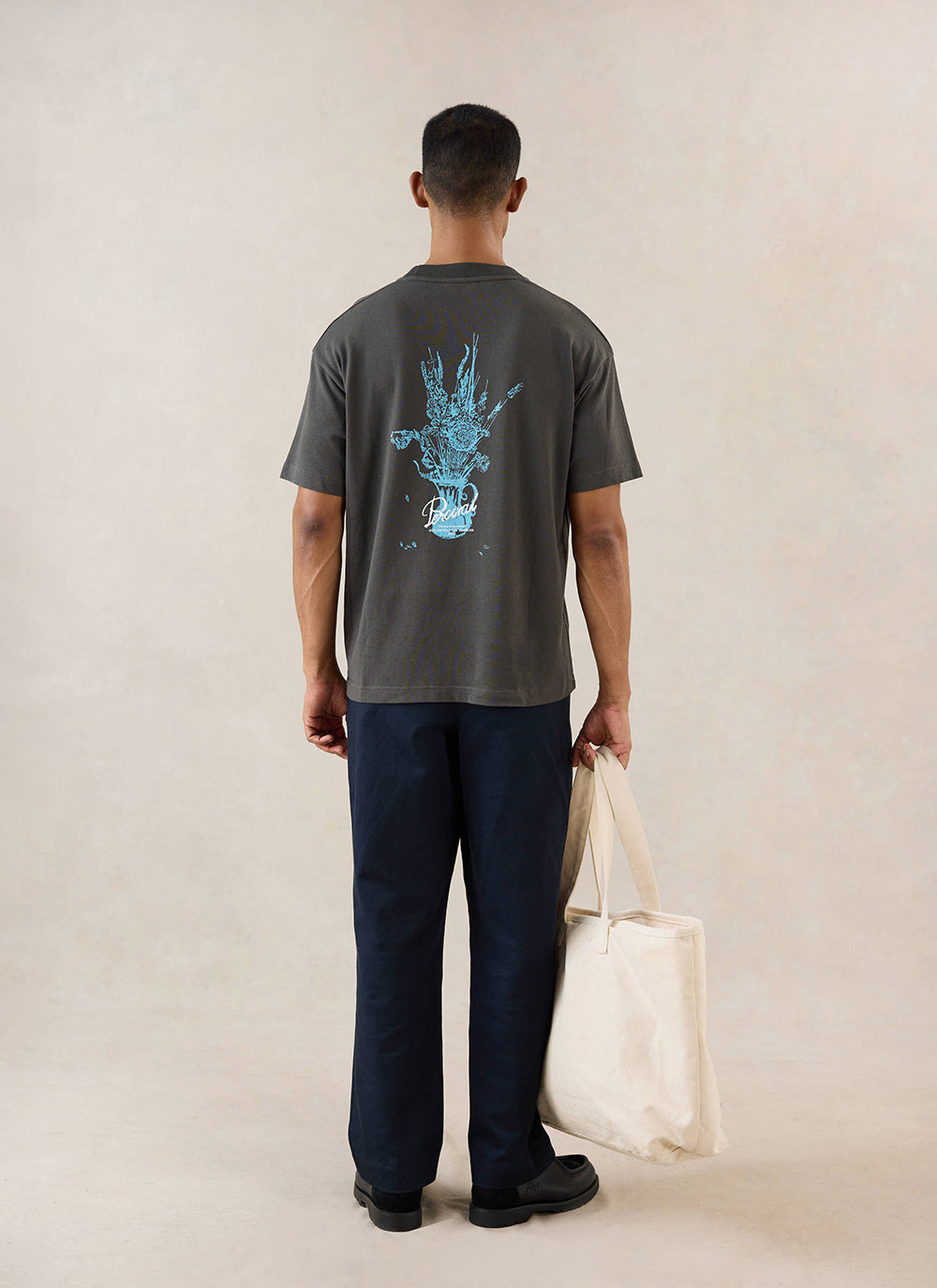 Dawson Oversized T-Shirt - Charcoal Organic Cotton - Percival | Percival Great Value