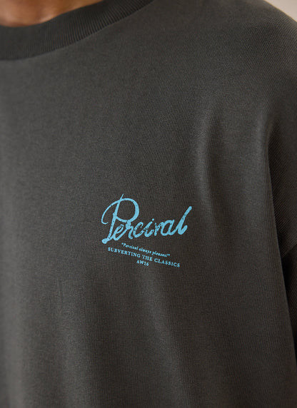 Dawson Oversized T-Shirt - Charcoal Organic Cotton - Percival | Percival Great Value