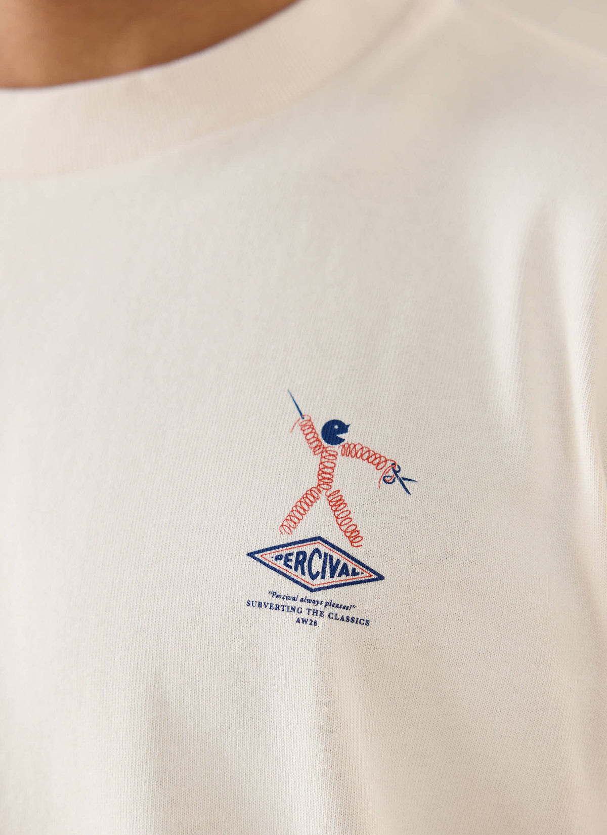 Men's Oversized Graphic T Shirt - Kingston - Cotton - Cream - Percival | Percival Customer Favorite