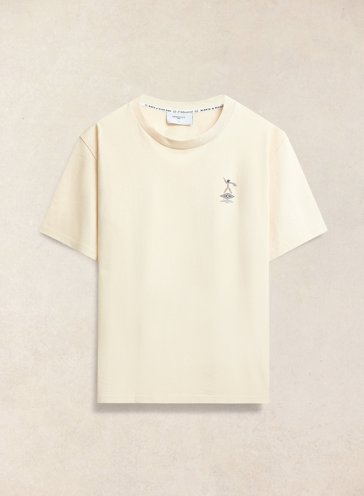 Men's Oversized Graphic T Shirt - Kingston - Cotton - Cream - Percival | Percival Customer Favorite