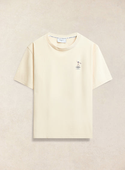 Men's Oversized Graphic T Shirt - Kingston - Cotton - Cream - Percival | Percival Customer Favorite
