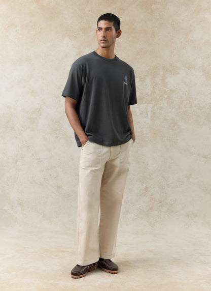 Men's Oversized T-Shirt: Otto - Cotton - Charcoal | Percival Trending