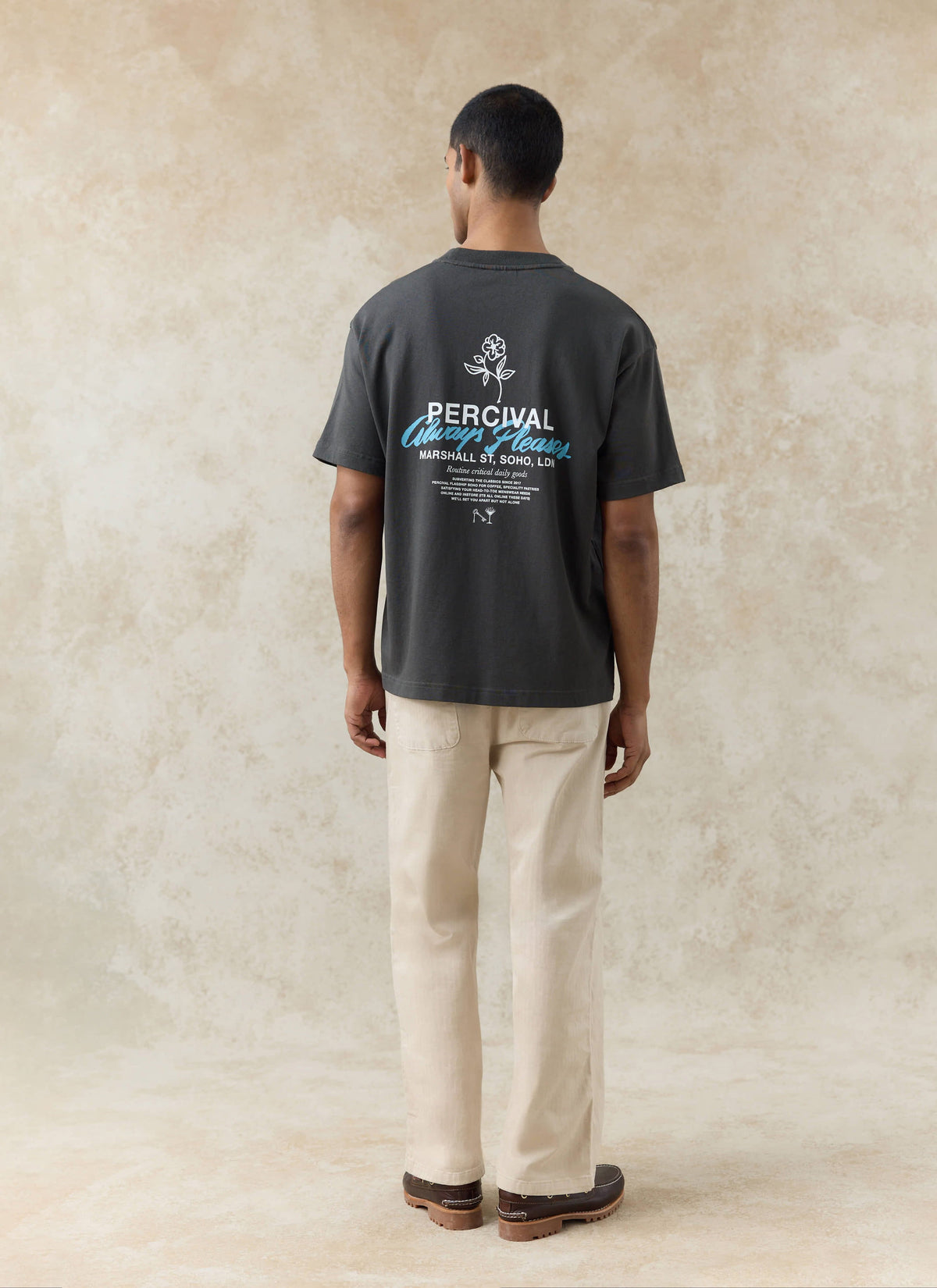 Men's Oversized T-Shirt: Otto - Cotton - Charcoal | Percival Trending
