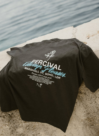 Men's Oversized T-Shirt: Otto - Cotton - Charcoal | Percival Trending