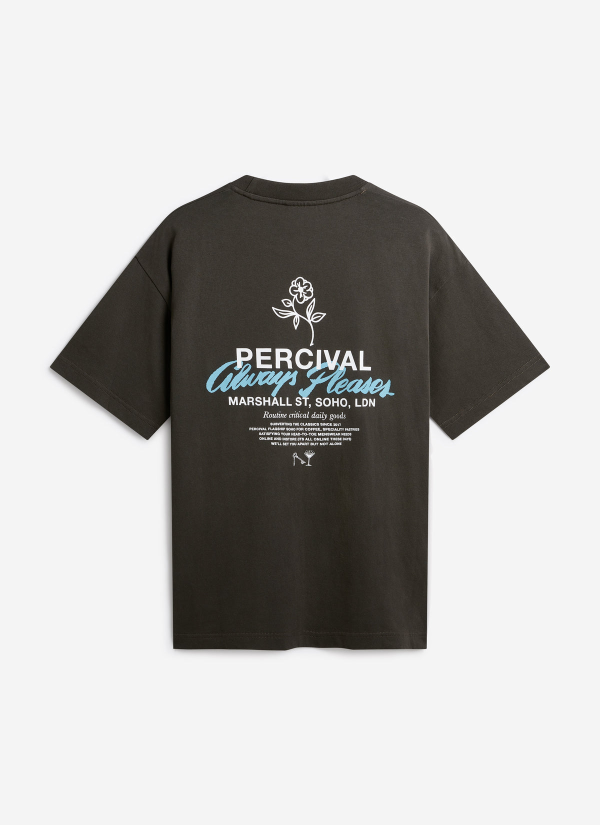 Men's Oversized T-Shirt: Otto - Cotton - Charcoal | Percival Trending
