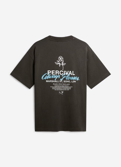 Men's Oversized T-Shirt: Otto - Cotton - Charcoal | Percival Trending