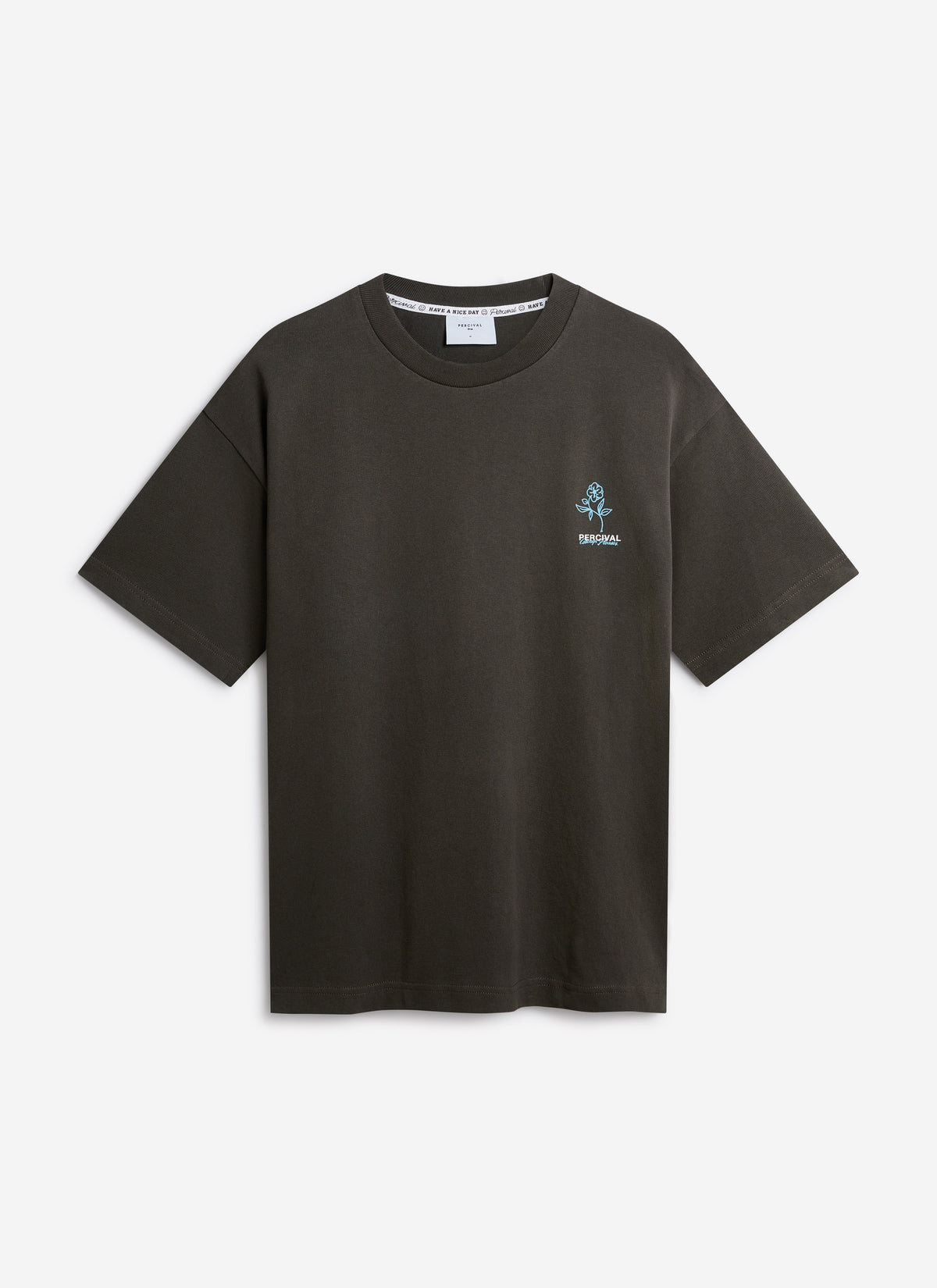 Men's Oversized T-Shirt: Otto - Cotton - Charcoal | Percival Trending