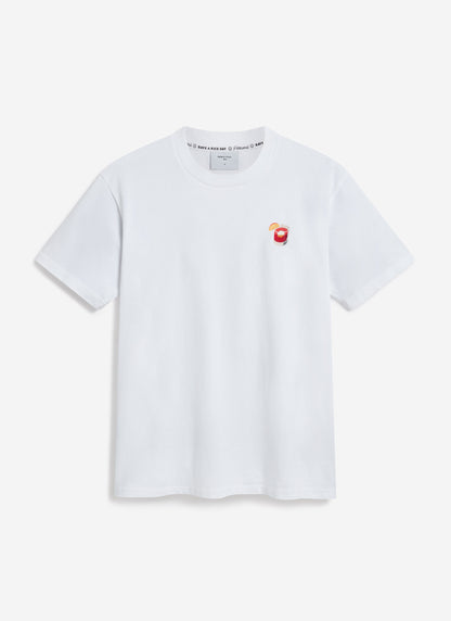 Men's Embroidered T Shirt: Negroni - Heavyweight Cotton - White | Percival Top Pick