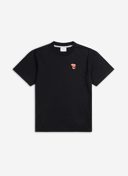 Men's Embroidered T Shirt: Negroni - Heavyweight Cotton - Black | Percival Everyday