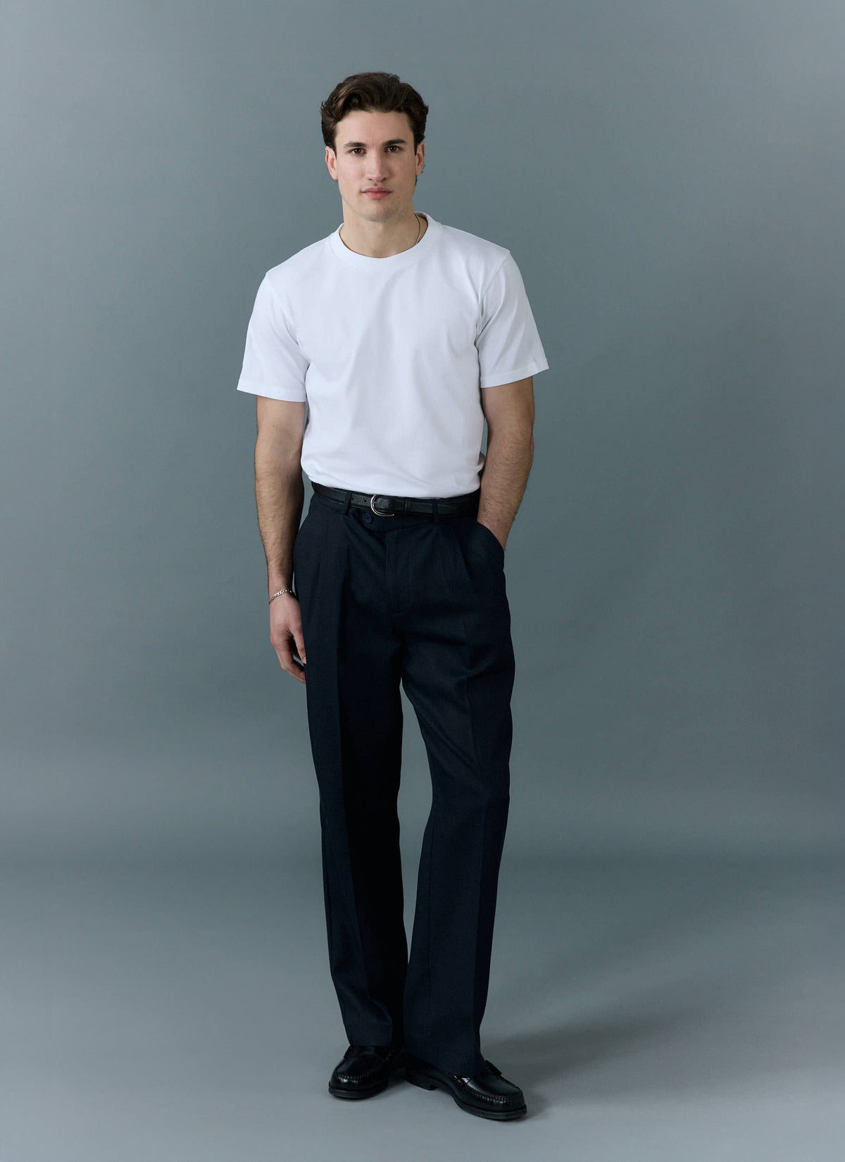 Men's Plain White T Shirt - Regular Fit - Cotton | Percival Smart Buy