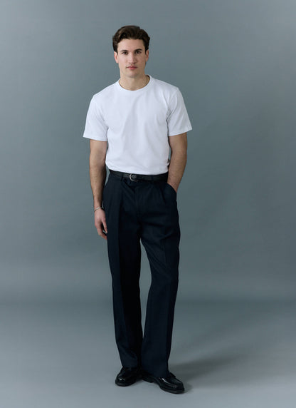 Men's Plain White T Shirt - Regular Fit - Cotton | Percival Smart Buy