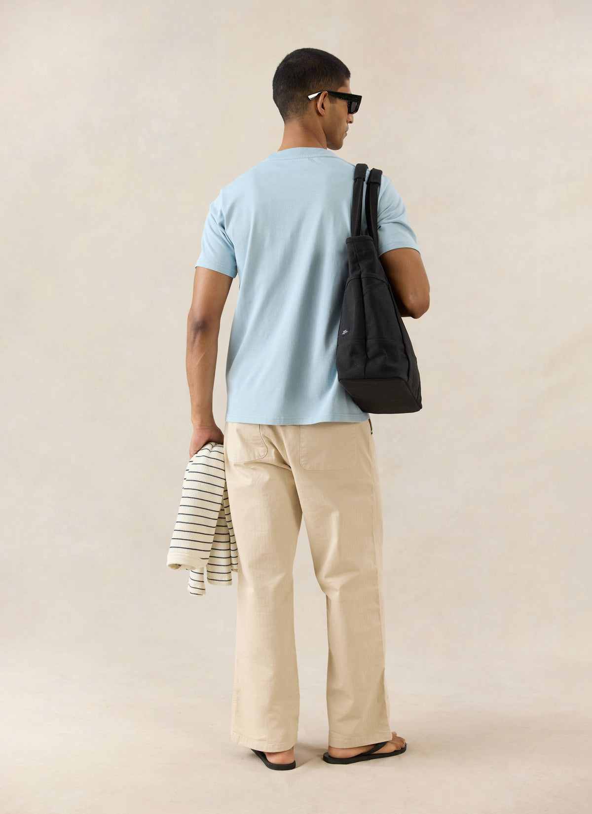 Men's Embroidered T-Shirt - Organic Cotton - Light Blue - Percival | Percival Featured