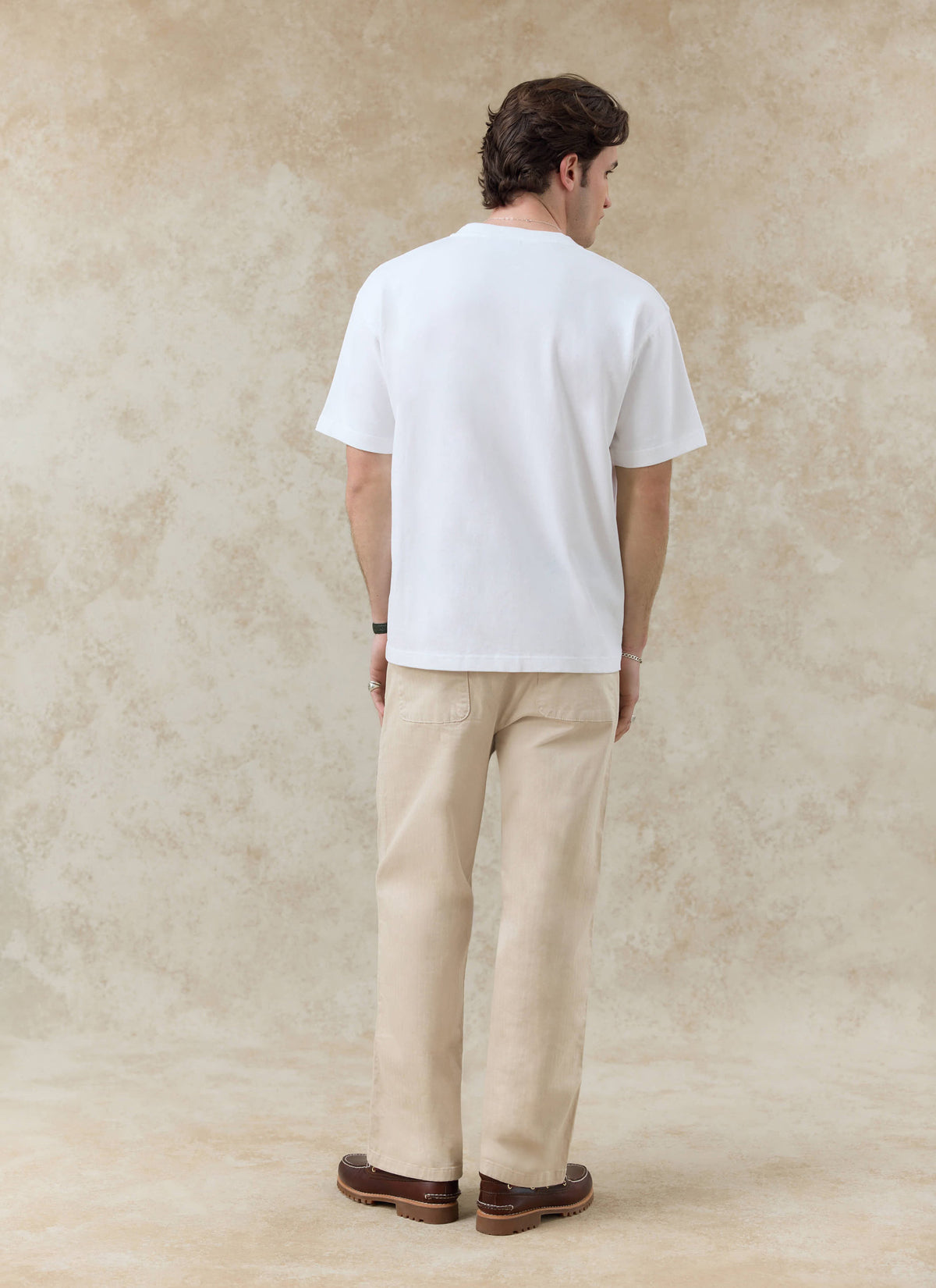 Men's White Embroidered T Shirt - Robinson - Cotton | Percival Great Value