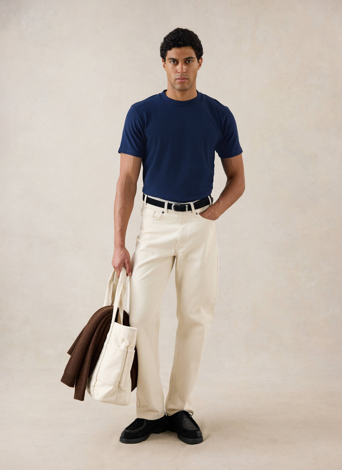 Men's Navy Regular Fit T-Shirt - Organic Cotton - Percival | Percival Top Pick