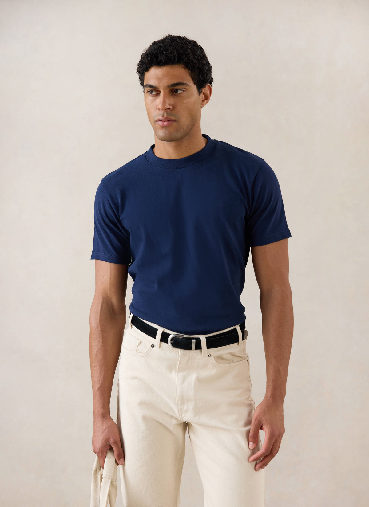 Men's Navy Regular Fit T-Shirt - Organic Cotton - Percival | Percival Top Pick