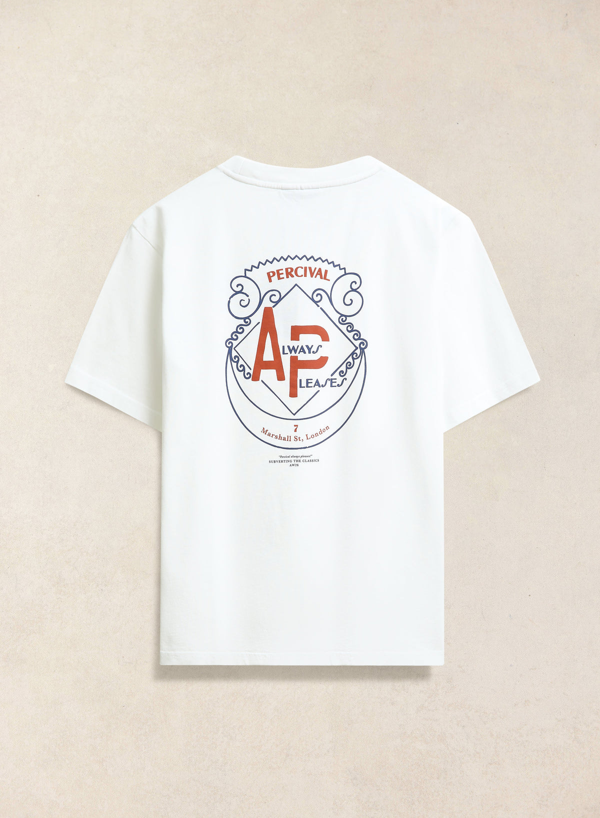 Men's Graphic White T Shirt - Cyril - Organic Cotton - Percival | Percival Sale