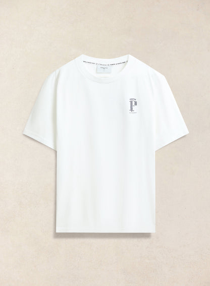 Men's Graphic White T Shirt - Cyril - Organic Cotton - Percival | Percival Sale