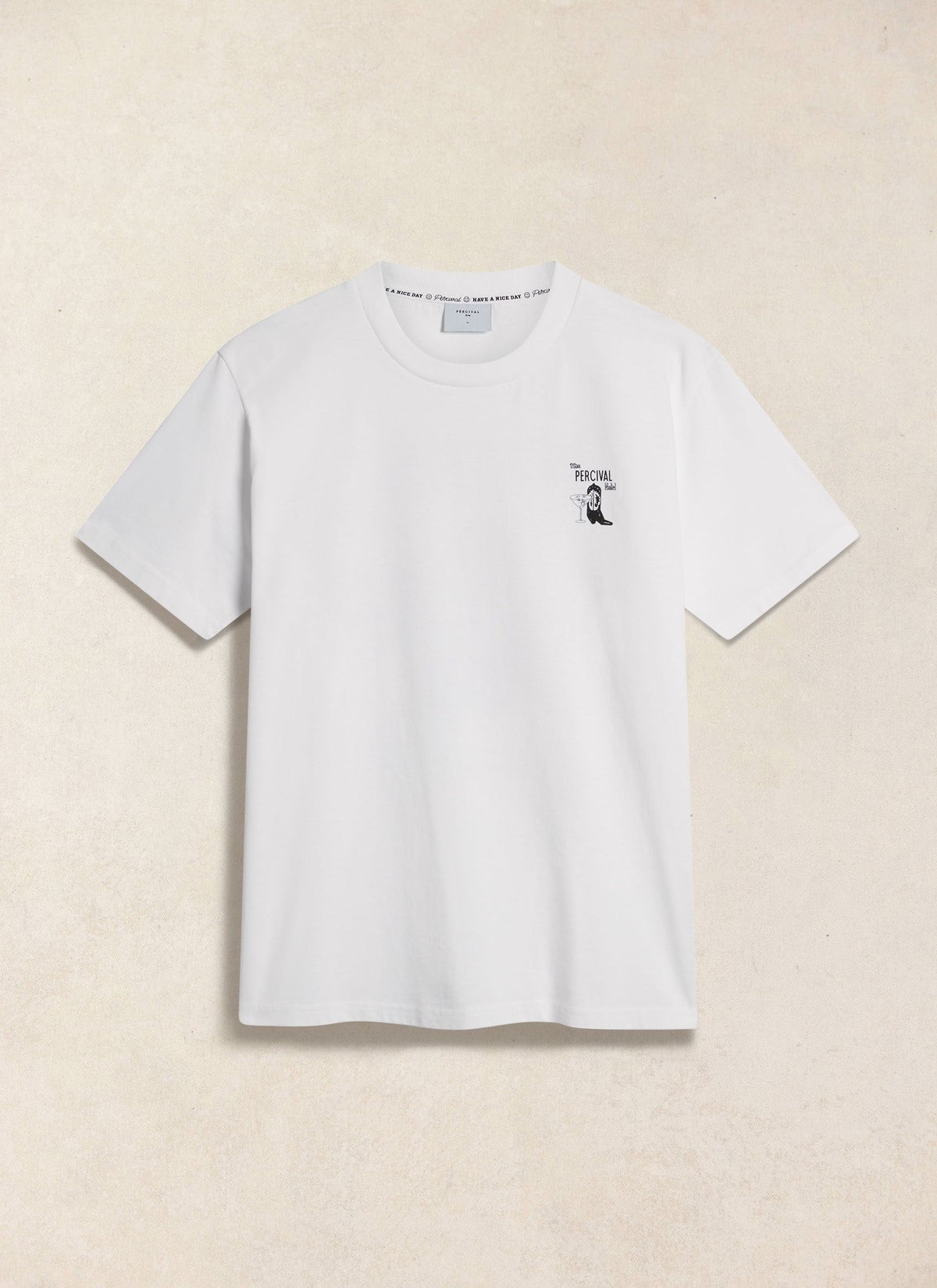 Men's Cowboy Boot T-Shirt - 100% Organic Cotton - White | Percival Quality