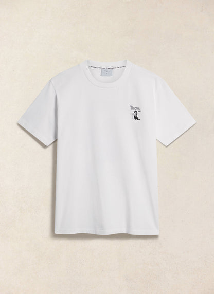 Men's Cowboy Boot T-Shirt - 100% Organic Cotton - White | Percival Quality