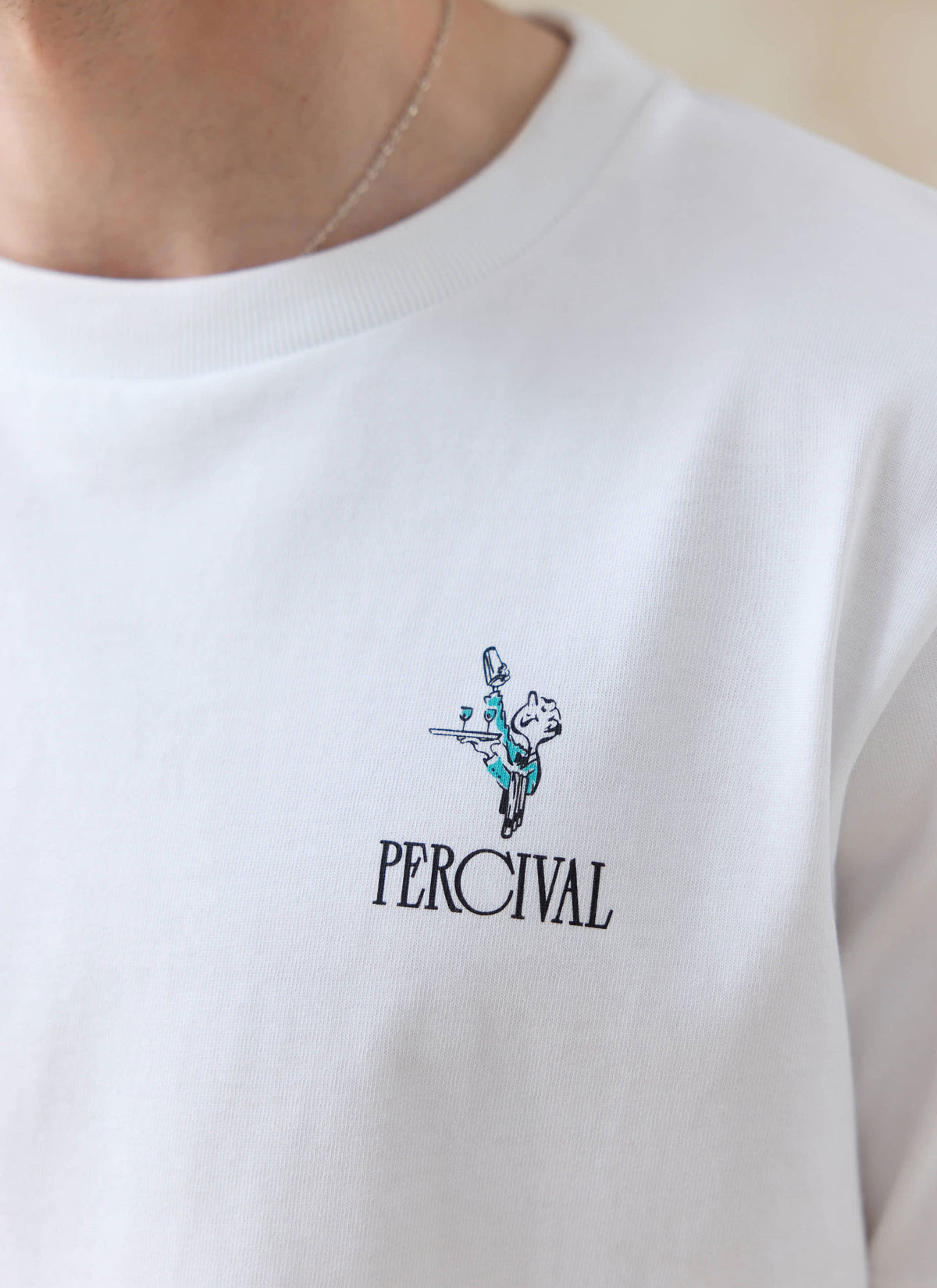 Men's Graphic White T Shirt - Walker - Cotton | Percival Trusted