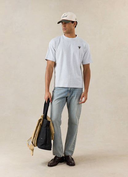 Men's Oversized Graphic T Shirt - Atticus - Cotton - Grey - Percival | Percival Customer Favorite